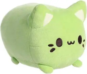 Aurora® - Small Green Tasty Peach® - 7" Green Tea Meowchi - Enchanting Stuffed Animal