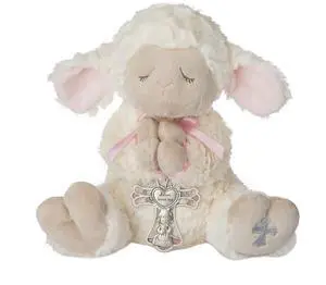 Ganz Serenity Lamb With Cross Christening or Baptism Gift (Pink (Girl)) Ganz Serenity Lamb With Cross Christening or Baptism Gift (Pink (Girl))