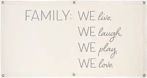 Ganz Canvas Wall Hanging - Family: We live, we laugh, we play, we love