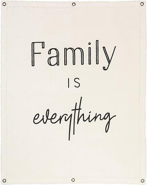 Ganz Canvas Wall Hanging - Family is Everything, 24" W. x 30" H.