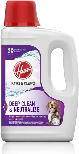 NEW HOOVER Paws & Claws Carpet Cleaning Formula with Stainguard 64oz, AH30925