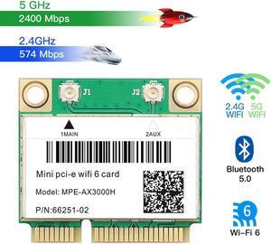 Fenvi MPE-AX3000 Wi-Fi 6 Wireless Dual Band 2974Mbps Mini PCI-E Network Wlan WIFI Card Bluetooth 5.0,wifi6 802.11ax/ac 2.4Ghz/5G Adapter MU-MIMO,OFDMA,Windows 10/Win 11 (64bit)