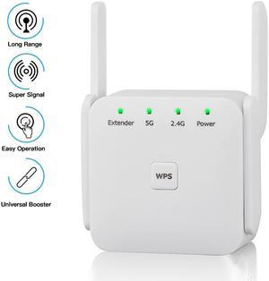 Fenvi Dual Band AC1200 WiFi Range Extender, Repeater,Access Point ,Media Bridge with 4x Antenna 1200Mbps Wifi Booster, 802.11AC,WPS Easy Set Up, WPA, WPA2, Wall Plug,US Plug, AP and Wireless Router