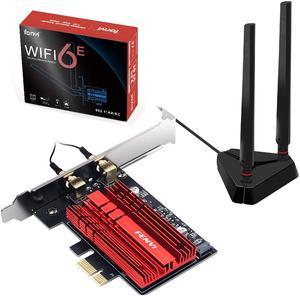 2024 New AX5400 WiFi 6E PCIe Network Card, Wavlink Tri-Band AX210 Wireless  Adapter with Bluetooth 5.3, MU-MIMO, WPA3, OFDMA, Low-Profile Bracket, Heat