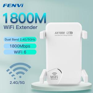 Fenvi AX1800 WiFi 6 Extender Internet Booster WiFi6 Extenders Signal Booster for Home Wireless Signal Booster Repeater Dual Band 5GHz  24GHz WiFi Repeater Gigabit Ethernet Port AP Mode