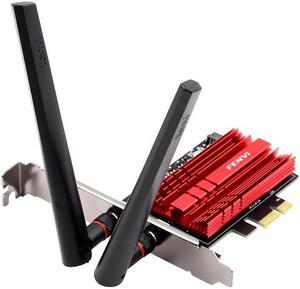 Fenvi FV-AXE3000 Wi-Fi 6E AX210 PCIe Network Card Bluetooth 5.2 Heat Sink AX 3000Mbps 802.11ax Tri-band 2.4G/5G/6G PCI-E Wireless WiFi Network Adapter Cards for Desktop PC Support Windows 10/11 64-bit
