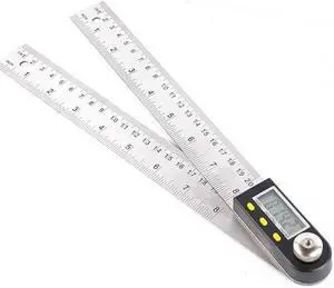 ELECALL 200mm Digital Protractor Inclinometer Goniometer Level Measuring Tool Stainless Steel Waterproof Electronic Angle Gauge