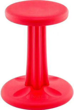 Kore Wobble Chair - Age 8-9, Grade 3-4, Red (16in) - Flexible Seating Stool for Classroom, Elementary School, ADD/ADHD - Made in USA