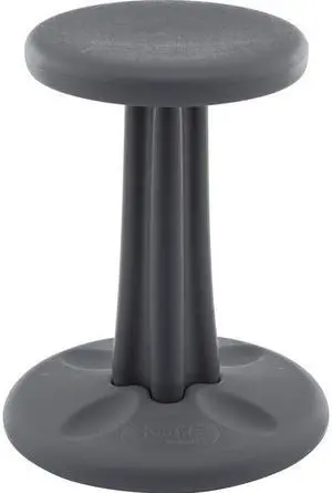 Kore Wobble Chair - Age 8-9, Grade 3-4, Grey (16in) - Flexible Seating Stool for Classroom, Elementary School, ADD/ADHD - Made in USA