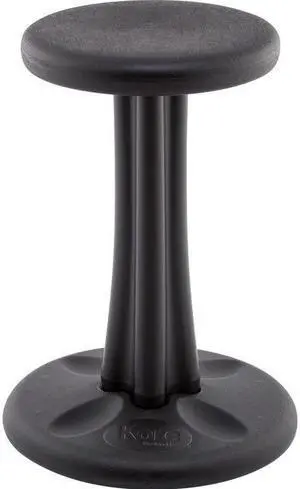 Kore Pre-teen Wobble Chair - Age 10-11 , Grade 5-6, Black (18in) Flexible Seating Stool for Classroom, Home & School, ADD/ADHD - Made in USA