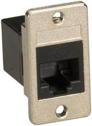 CAT6 RJ-45 Panel-Mount Couplers, Unshielded, Black