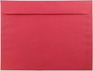 JAM Paper 9 x 12 Booklet Catalog Colored Envelopes Red Recycled 17253D