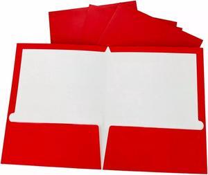 Business Source Two Pocket Folder Ltr 2-Pkts 100 Shts 25/BX RD 44426