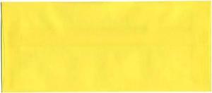 JAM Paper #10 Business Translucent Vellum Envelopes 4.125x9.5 Primary Yellow