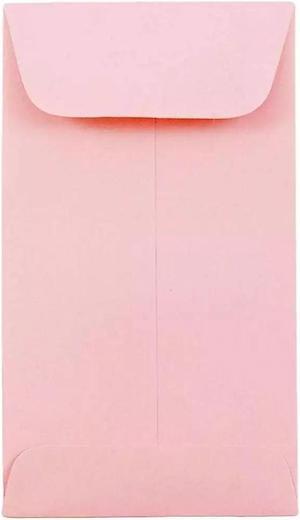 JAM Paper #6 Coin Business Envelopes 3.375 x 6 Baby Pink 356730562