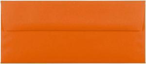 JAM Paper #10 Business Colored Envelopes 4.125 x 9.5 Orange Recycled 50/Pack