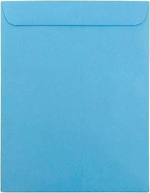 JAM Paper 10 x 13 Open End Catalog Colored Envelopes Blue Recycled 10/Pack