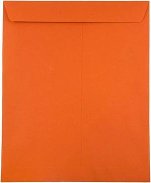 JAM Paper 10 x 13 Open End Catalog Colored Envelopes Orange Recycled 25/Pack