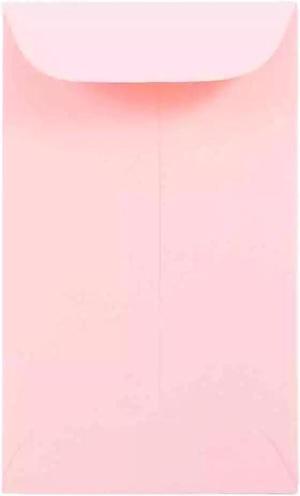 JAM Paper #3 Coin Business Envelopes 2.5 x 4.25 Baby Pink 25/Pack (356730543)