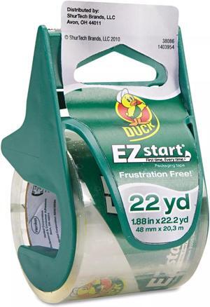 Duck EZ Start Carton Sealing Tape/Dispenser 1.88" x 22.2yds 1 1/2" Core 07307