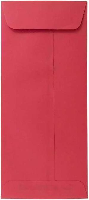 JAM Paper #10 Policy Business Colored Envelopes 4.125 x 9.5 Red Recycled 25048