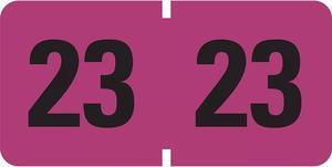 Smead ETYJ 2023 Color-Coded Year Label 0.75H x 1.5" W Black on Purple 500/Roll