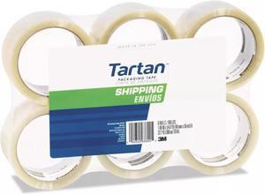Tartan 3710 Packaging Tape 3" Core 1.88" x 54.6yds 3" Core Clear 6/Pack 37106PK