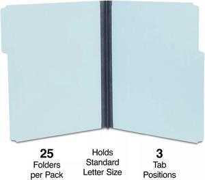 Staples File Folder 1/3 Cut Letter Size Light Blue 50/Carton ST606798VS