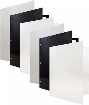 JAM Paper Lamin Two Pocket Glossy 3 Hole Punch School Folders Business Colors