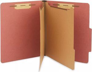 MyOfficeInnovations Rcyc Class. Folders 2/5-Cut Tab Ltr 2 Dividers Brick Rd