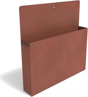 Staples Reinforced Expanding Wallet Elastic Closure Letter Size Brown 20/Carton