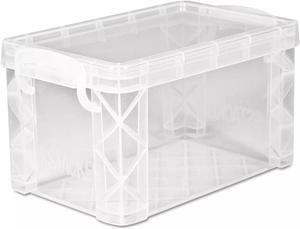 Advantus Super Stacker Storage Boxes Hold 400 3 x 5 Cards Plastic Clear 40307