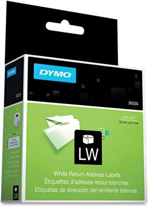 DYMO LabelWriter Return Address Labels 3/4 x 2 White 500 Labels/Roll 30330