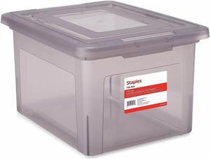 MyOfficeInnovations Hanging File Box Snap Lid Letter/Legal Size Frost Gray