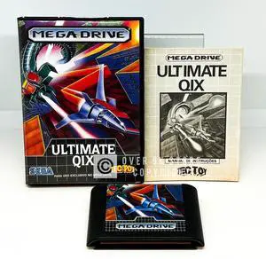 Ultimate Qix  Sega Mega Drive Tec Toy  CIB    AUTHENTIC