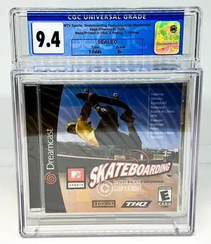 MTV Sports: Skateboarding  Sega Dreamcast  CGC 9.4 A+ Sealed Graded Video Game