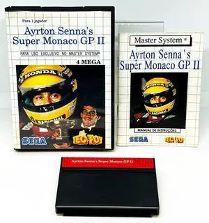 Ayrton Senna's Super Monaco GP II  Sega Master System  Tec Toy  CIB