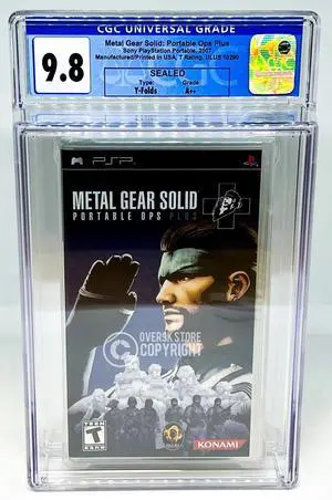Metal Gear Solid Portable Ops Plus PSP  CGC 9.8 A++ Sealed Graded Not VGA WATA