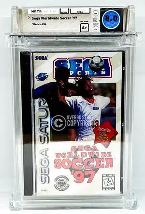 Sega Worldwide Soccer '97  Sega Saturn  WATA 8.0 A+ Sealed Graded Not CGC VGA