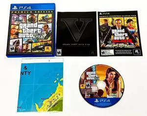 Grand Theft Auto V 5  Premium Edition  PS4  Complete w/ Map