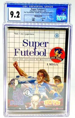 Super Futebol II  Sega Master System  TEC TOY  CGC 9.2 A+ Sealed Graded
