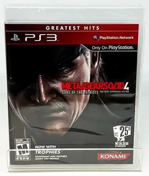 Metal Gear Solid 4 Guns of the Patriots CLEAR CASE  PS3  New