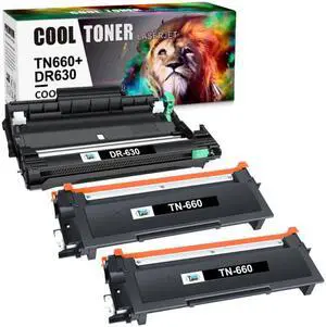 2 x TN660 Toner Cartridge 1 x DR630 Drum Compatible With Brother MFC-L2700DW L2540DW Lot