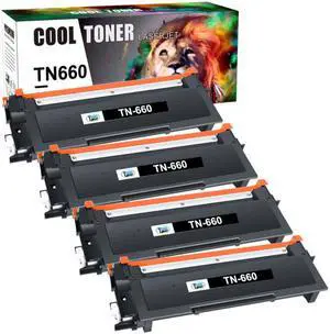 4PK TN660 Toner Cartridge Compatible With Brother MFC-L2740DW L2707DW
