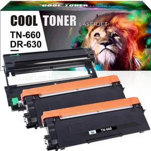 2 x TN660 Toner Cartridge 1 x DR630 Drum Compatible With Brother MFC-L2740DW L2707DW