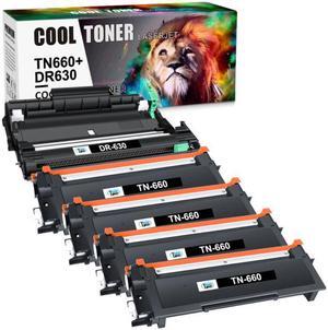 4 x TN660 Toner Cartridge 1 x DR630 Drum Compatible With Brother MFC-L2700DW L2540DW Lot
