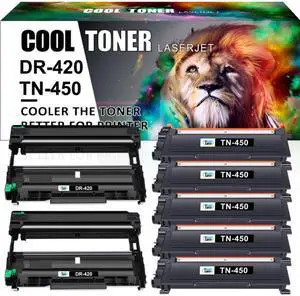 5PK TN450 Toner 2PK DR420 Drum for Brother HL-2270DW HL-2240 2280DW MFC-7860DW 7360N Lot