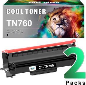 2 Pack TN760 Toner Cartridge For Brother MFC-L2710DW HL-L2395DW HL-L2370DW TN730