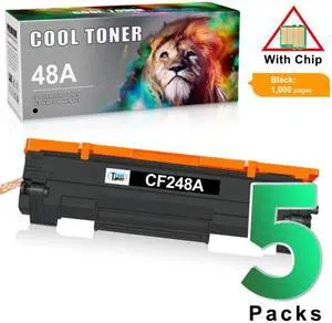 5 Pack CF248A High Yield Toner Cartridge For HP 48A Laserjet Pro M15W MFP M29W M28W
