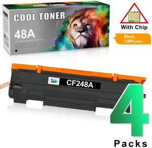 4 Pack CF248A High Yield Toner Cartridge For HP 48A Laserjet Pro M15W MFP M29W M28W